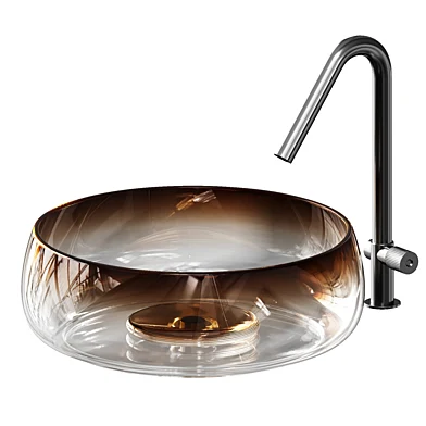 Falper Maestro Countertop Blown Glass Washbasin with Tap