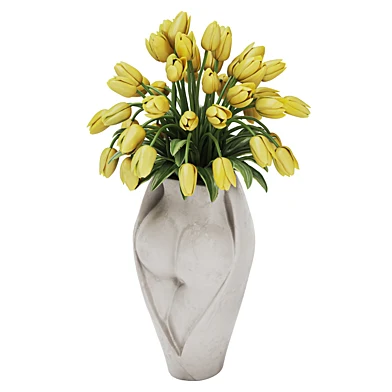 Sculptural Tulip Vase
