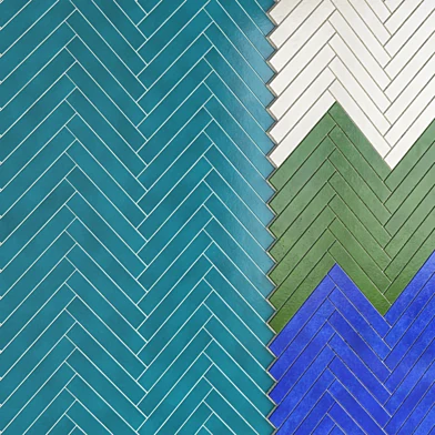 Tile Cavallo Glossy Herringbone Set 100 (4 colors)
