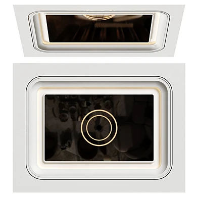 Modern ceiling 007 - Modern Mirror Ceiling Panel with LED Cove Lighting