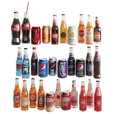 Bottles set 08 Soda