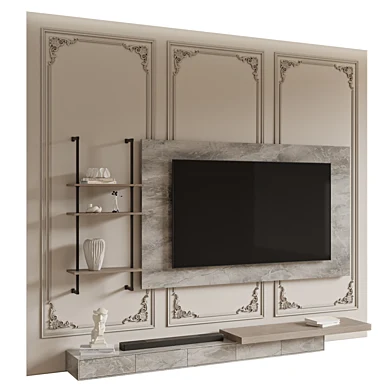 TV Wall Set  stone neoclassical