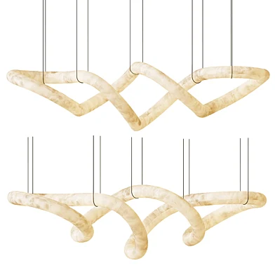 Infinity Loop Alabaster Chandelier