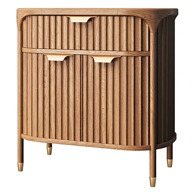 The Isla Fluted-Wood Entryway Cabinet