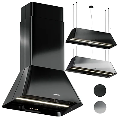 Elica Ikona Hood black and silver corona