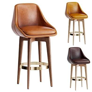 Modern Leather Bar Stool