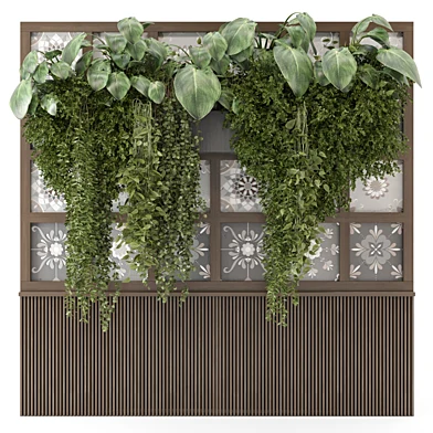 Wooden Wall Vertical Garden Hanging Plants_Set 4817