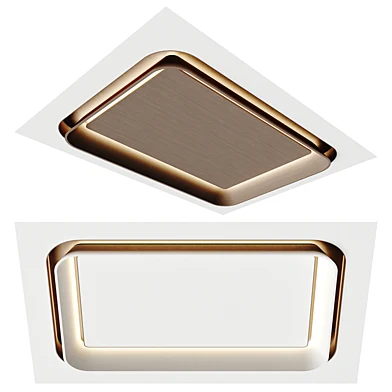 Modern ceiling 022 - Modern Rectangular Ceiling Panel with LED Lighting