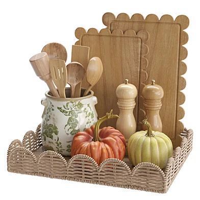 Decor set with pumpkins