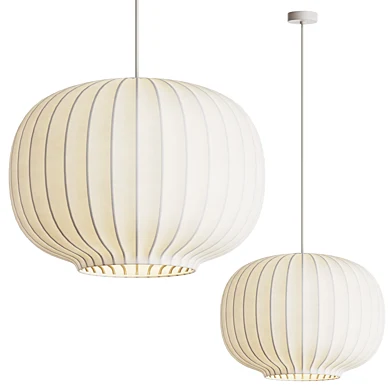 Silk Pendant Light with Wabi Sabi Touch for Cozy Dining