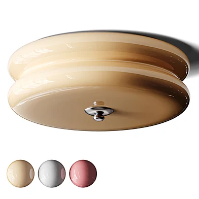 Vintage Glass Flush Mount Ceiling Light