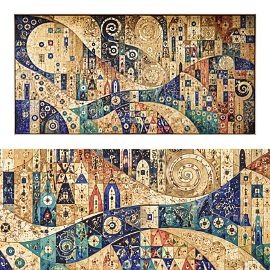 079 Frame Artwork 22 Abstract Mosaic Painting