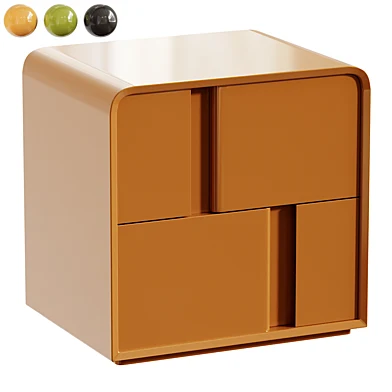 Modern Faux Leather Nightstand Table