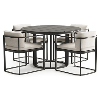 RH MALAGA ALUMINUM ROUND DINING TABLE 48