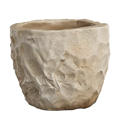 Rustic-Hewn Cast Stone Planter