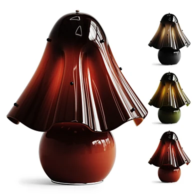 1559 Elia Modern Floral Sculptural Glass Table Lamp