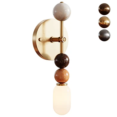 Wall light collection 68 - Frosted Glass With Marble Gemstone