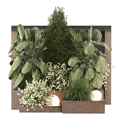 Outdoor Garden Set Bush Tree_Garden Set 4871