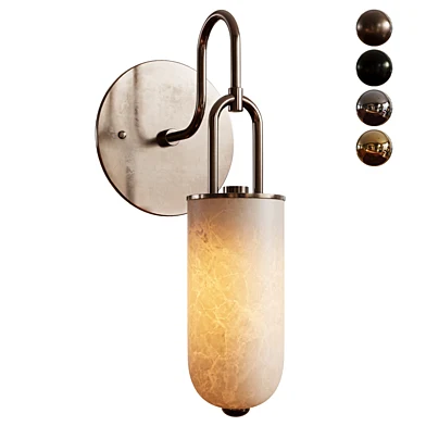 Wall light collection 71 - Curved Marble Wall Sconce