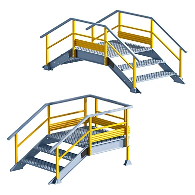 Industrial Factory Staircase 04