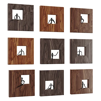 Phillips Collection Atlas Sitting Figure Square Wall Decor