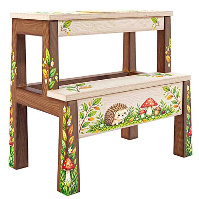 Wooden step ladder