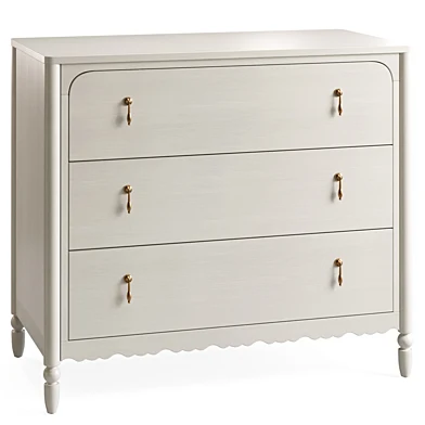 Beatrix 36 Linen and Balsam Green Wood Narrow 3-Drawer Kids Dresser Crateandbarrel