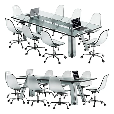 IMPATIA Glass Conference Table and Chairs