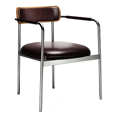 Zara Home Leather and stainless steel chair