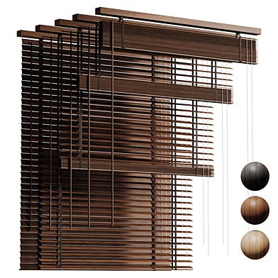 Folding wooden blinds 06, Складывающиеся деревянные жалюзи