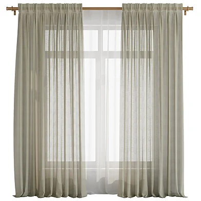 Curtain with rod 189