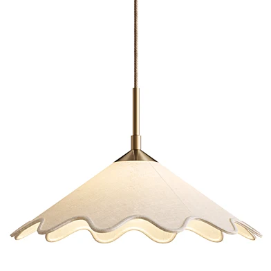 Mitzi Sodsai Scalloped Fabric Shade Pendant Anthropologie