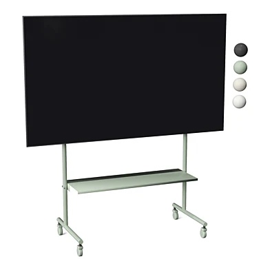Pedestal Rover TV stand with shelf 4 colors