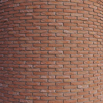 Pink Brick with Fine Sand Grooves