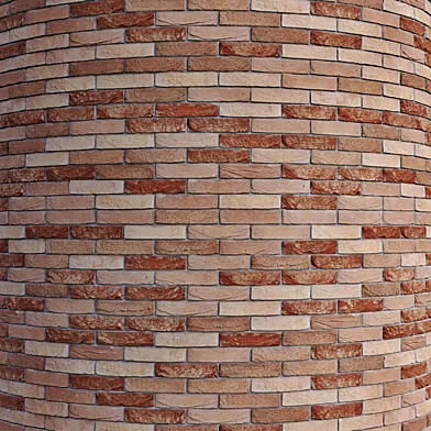 Pastel Pink Brick with Fine Relief