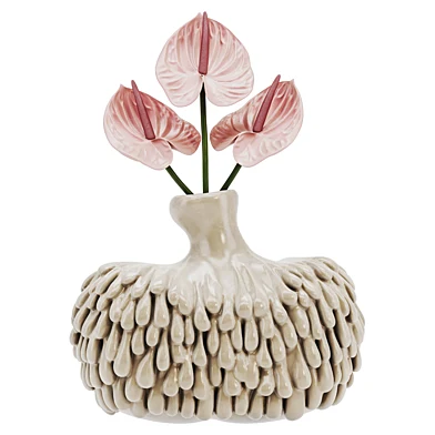 Sculpted Anthurium Vase