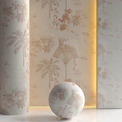 Rose Gold Tropical Wallpaper