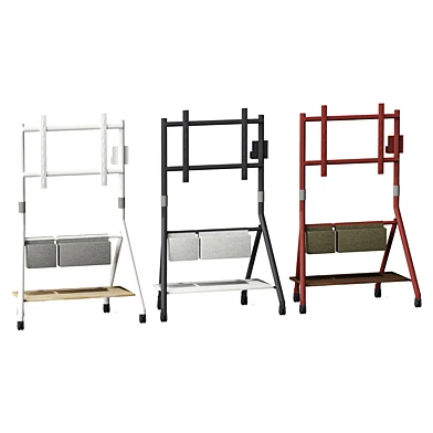 Rolling Easel TV Stand with Storage Bags, 3 colors
