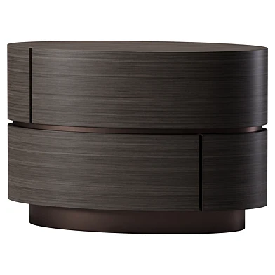 Oval Offset Nightstand