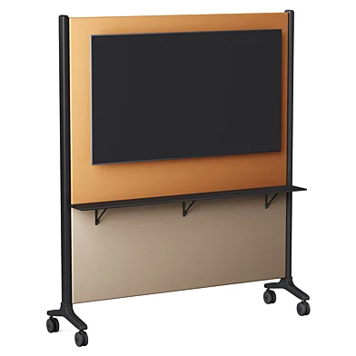 Pedrali Ypsilon Connect mobile TV panel with shelf YC01, 3 colors