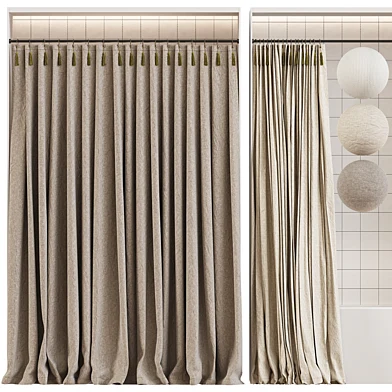 Bath curtain with tassels