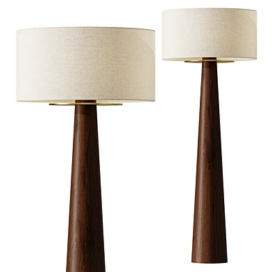 CB2 Eastside Acacia Wood Floor Lamp