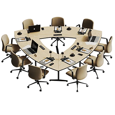 triangular meeting table
