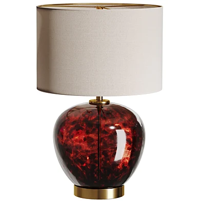 Настольная лампа с черепаховым узором Pacific Brown Lucien Tortoiseshell Glass Table Lamp
