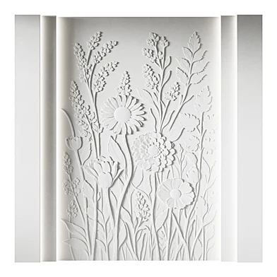 190 Decorative plaster 3D panel 143 Bas-relief "Botanic"