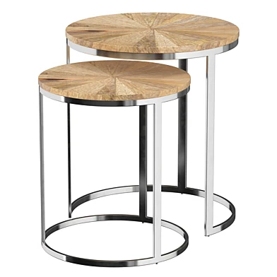Bari Nesting Table Set Natural by Zuo Modern