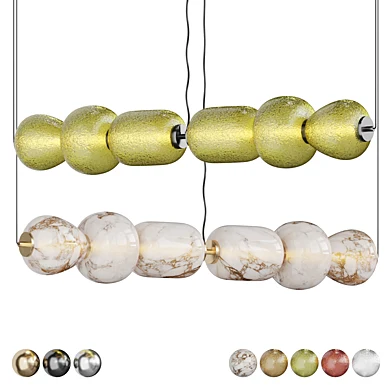 Opal Glass Linear Chandelier