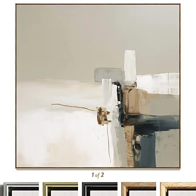 Plaster two square photo frames B-305