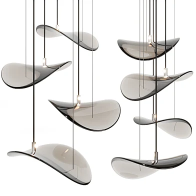 HOZO Wave Floating Leaf Chandelier