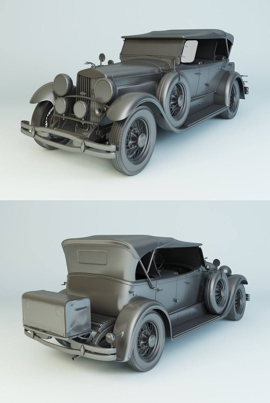 Lincoln Model L Dual Cowl Sport Phaeton by Locke | 1930 - Работа из галереи  3D Моделей